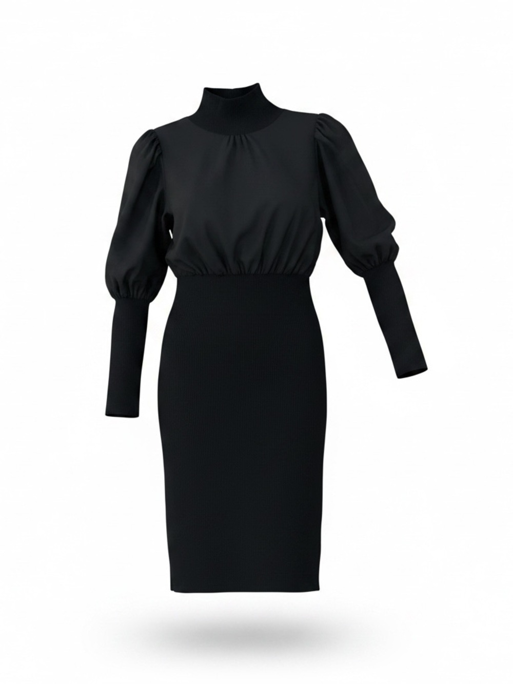 French Connection Black Long Sleeve Dress